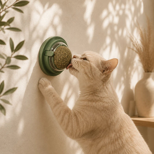CatniPurr | Bola de Catnip Adhesiva Giratoria para Gatos