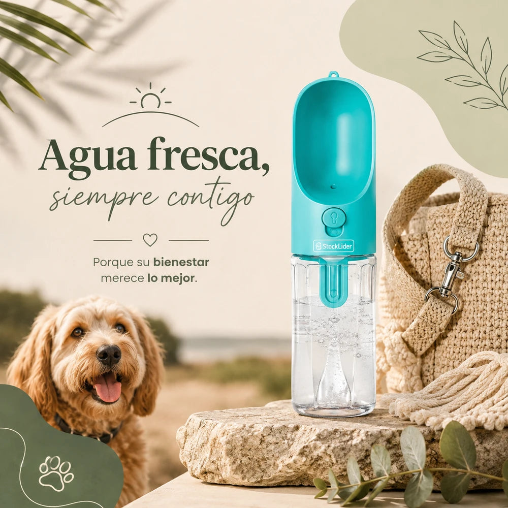 AquaPaw | Botella de Agua Portátil para Perros