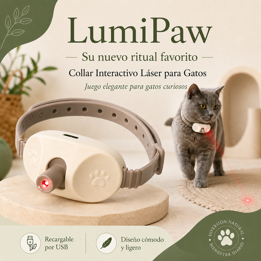 LumiPaw | Collar Interactivo Láser para Gatos